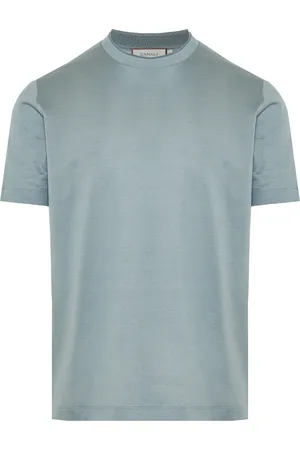 CANALI Koszulki, Mężczyzna, Zielony, 3XL, Bawełna, Włoska koszulka bawełniana