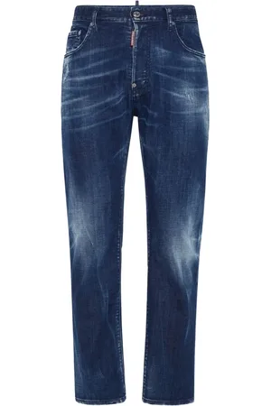 Dsquared2 Jeansy, Mężczyzna, Niebieski, L, Denim, Jasne dopasowane jeansy z denimu