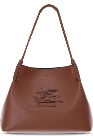 Etro Torebki, Kobieta, brązowy, ONE SIZE, Skóra, Ręcznie Tkana Torba Shopper Libra