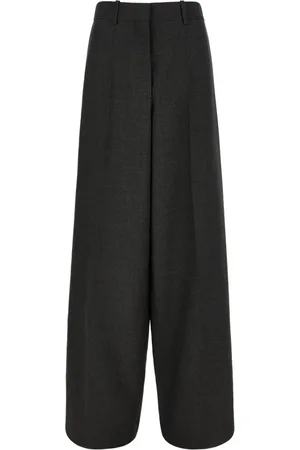 Givenchy Spodnie, Kobieta, Szary, M, Wełna, Szerokie spodnie