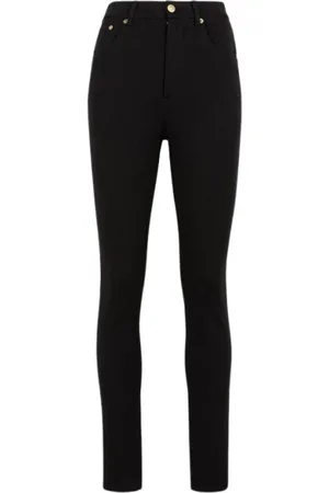 Roberto Cavalli Jeansy, Kobieta, Czarny, L, Dżinsy High-rise Skinny