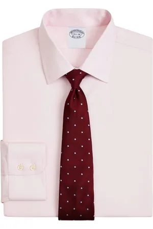 Brooks Brothers Koszule, Mężczyzna, Różowy, 2XL, Bawełna, Koszula Twill Slim Fit Non-Iron z Kołnierzykiem Ainsley