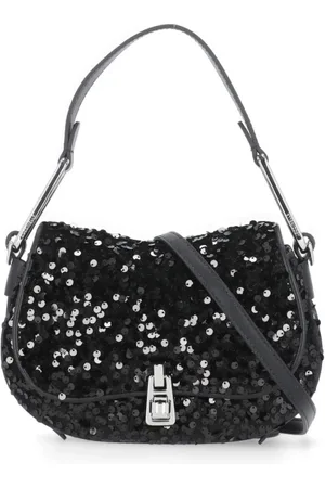 Coccinelle Torebki, Kobieta, Czarny, ONE SIZE, Skóra, Magie Paillettes Mini Torebka na Ramię