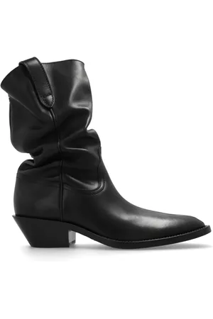 Maison Margiela Buty, Kobieta, Czarny, 37 EU, Skóra, Kowbojki Tabi Western