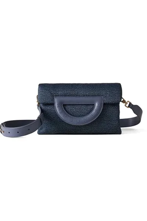 Borbonese Torebki, Kobieta, Niebieski, ONE SIZE, Denim, Elegancka torebka na ramię Bouche Denim