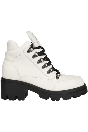 Emporio Armani Buty, Kobieta, Beżowy, 39 EU, Skóra, Skórzane sznurowane botki