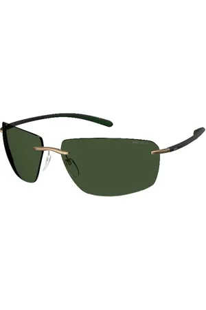 Silhouette Akcesoria, unisex, Szary, ONE SIZE, Okulary przeciwsłoneczne Biscayne BAY 8727 Czarny Zielony