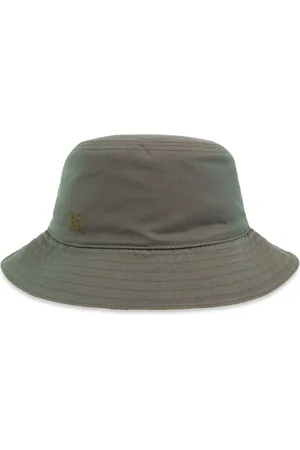 Burberry Akcesoria, unisex, Wielobarwność, L, Bawełna, Dwustronny kapelusz typu bucket z haftowanym logo i wzorem w kratę