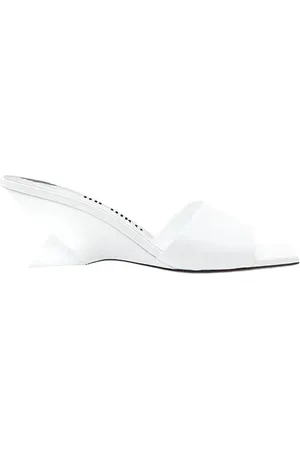 The Attico Buty, Kobieta, Biały, 40 EU, Skóra, Skórzane Czółenka na Obcasie 60 mm