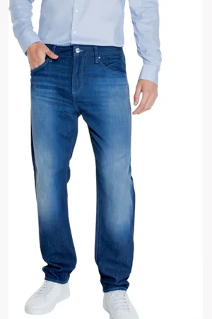 Emporio Armani Jeansy, Mężczyzna, Niebieski, W31, Bawełna, Niebieskie Jeansyy 5-kieszeniowe J13 Style