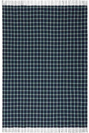 Etro Kurtki, Kobieta, Wielobarwność, ONE SIZE, Wełna, Niebieska kurtka-peleryna z wełny w kratę