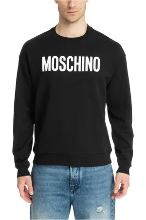 Moschino Bluzy, Mężczyzna, Czarny, S, Bluza z wzorem i logo