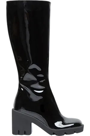 Burberry Buty, Kobieta, Czarny, 39 EU, Skóra, Kozaki do kolan ze skóry lakierowanej