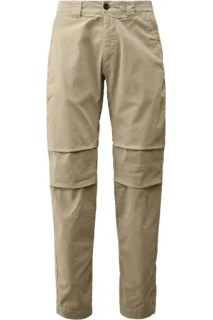 C.P. Company Spodnie, Mężczyzna, Beżowy, S, Bawełna, Vintage Khaki Elastyczne Spodnie Ergonomiczne z Satyny
