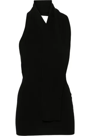 Fendi Koszulki, Kobieta, Czarny, S, Top typu Halter