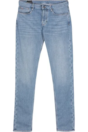 Emporio Armani Jeansy, Mężczyzna, Niebieski, W33, Bawełna, Klasyczne jeansy J75 z 5 kieszeniami