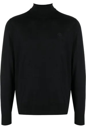 Dsquared2 Swetry, Mężczyzna, Czarny, M, Wełna, Dzianinowy golf