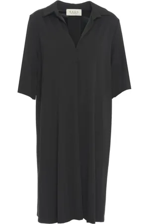 Kaos Sukienki, Kobieta, Czarny, M, Sukienka z wiskozy w mglistym stylu artystycznym