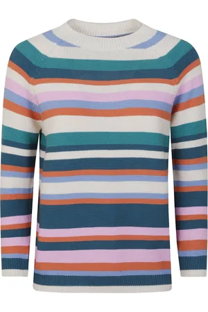 Max Mara Swetry, Kobieta, Wielobarwność, S, Bawełna, Sweter z bawełny Linz z okrągłym dekoltem