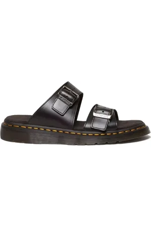 Dr. Martens Buty, Mężczyzna, Czarny, 44 EU, Skóra, Skórzane klapki Josef z klamrą