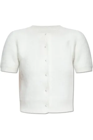 Maison Margiela Swetry, Kobieta, Biały, L, Wełna, Zapinany Kardigan