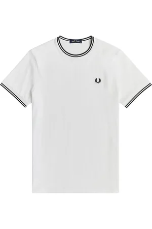 Fred Perry Koszulki, Mężczyzna, Biały, 3XL, Bawełna, Biała Koszulka Bawełniana