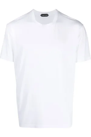 Tom Ford Koszulki, Mężczyzna, Biały, 3XL, Eko Lyocell Bawełniana Koszulka