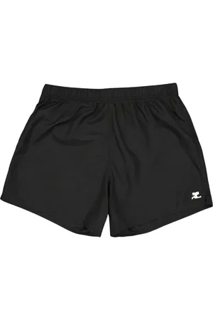 Courrèges Stroje kąpielowe, Mężczyzna, Czarny, M, Nylon, Nylonowe szorty o prostym kroju z elastyczną talią