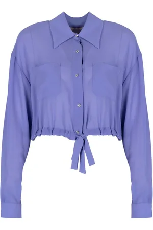 Liu Jo Bluzki, Kobieta, Fioletowy, S, Elegancka koszula ze stylowymi detalami