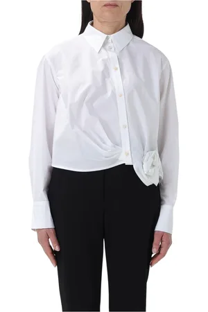 Maliparmi Bluzki, Kobieta, Biały, M, Bawełna, Sculptured Shirt