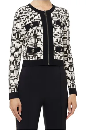 Elisabetta Franchi Swetry, Kobieta, Czarny, S, Poliester, Elegancki Kardigan