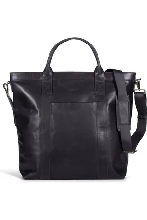 Howard London Torebki, Mężczyzna, Czarny, ONE SIZE, Skóra, Czarna skórzana torba typu tote