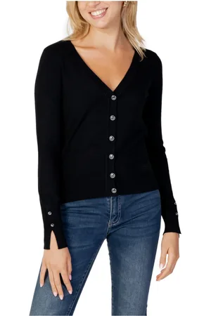 Guess Swetry, Kobieta, Czarny, M, Nylon, Zena Cardigan