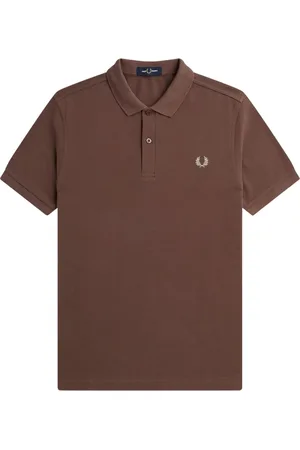 Fred Perry Koszulki, Mężczyzna, brązowy, M, Bawełna, Klasyczna koszulka polo z bawełny