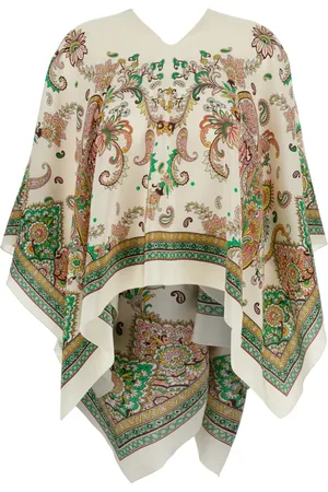 Etro Kurtki, Kobieta, Wielobarwność, ONE SIZE, Paisley Print Jedwabny Wielokolorowy Płaszcz