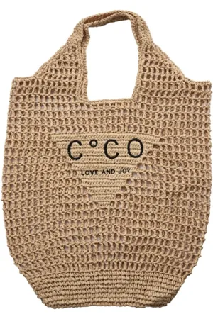 Co`Couture Torebki, Kobieta, Beżowy, ONE SIZE, Ręcznie Tkana Torba Shopper ze Słomy