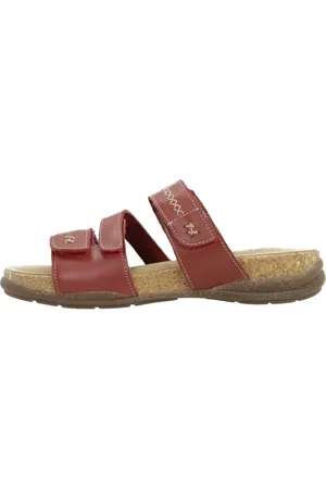 Clarks Buty, Kobieta, Czerwony, 37 EU, Skóra, Klapki Roseville Bay
