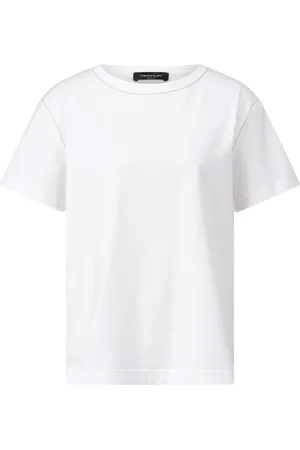 Fabiana Filippi Koszulki, Kobieta, Biały, 2XS, Klasyczna koszulka T-shirt z detalami
