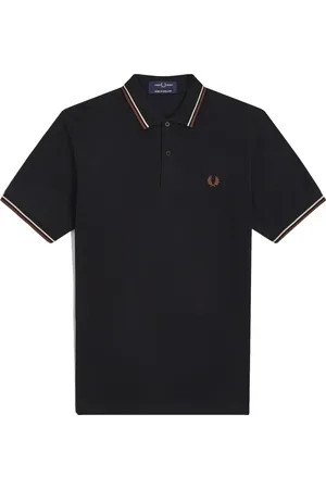 Fred Perry Koszulki, Mężczyzna, Czarny, 4XS, Bawełna, Oryginalna koszulka polo z podwójnym paskiem