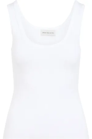 DRIES VAN NOTEN Koszulki, Kobieta, Biały, S, Top Topaz