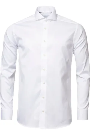 Eton Koszule, Mężczyzna, Biały, 4XL, Bawełna, Biała koszula twill Signature – Extreme Cut Away