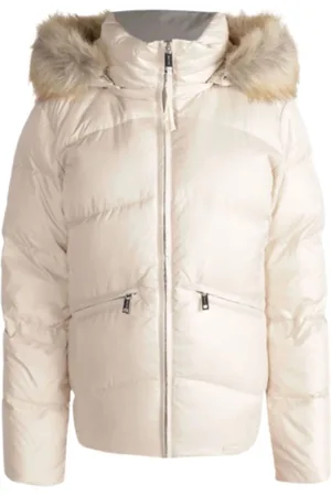 Calvin Klein Kurtki, Kobieta, Beżowy, M, Poliester, Essential Real Down Jacket
