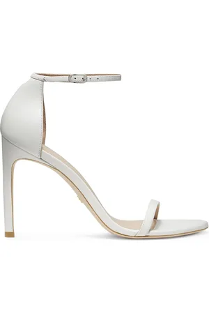 Stuart Weitzman Buty, Kobieta, Biały, 41 EU, Skóra, Sandały na wysokim obcasie Nudistsong