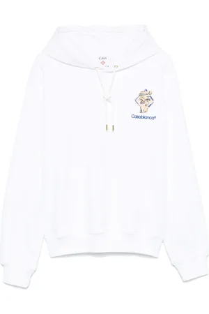Casablanca Bluzy, Mężczyzna, Biały, L, Bawełna, Bianco Sweatshirt