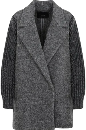 Fabiana Filippi Płaszcze, Kobieta, Szary, S, Kaszmir, Single-Breasted Coats