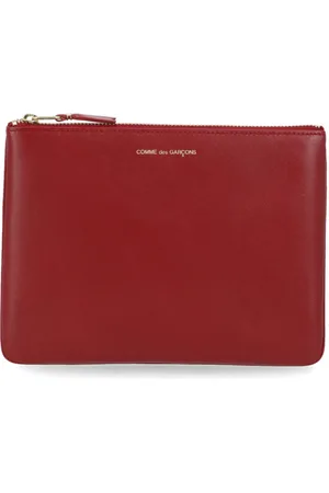 Comme des Garçons Akcesoria, unisex, Czerwony, ONE SIZE, Skóra, Czerwona Skórzana Torebka Pochette