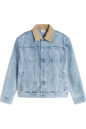 Drôle de Monsieur Kurtki, Mężczyzna, Niebieski, M, Bawełna, Kurtka jeansowa Vintage w stylu urban
