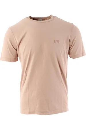 C.P. Company Koszulki, Mężczyzna, Różowy, S, Bawełna, Różowy T-Shirt