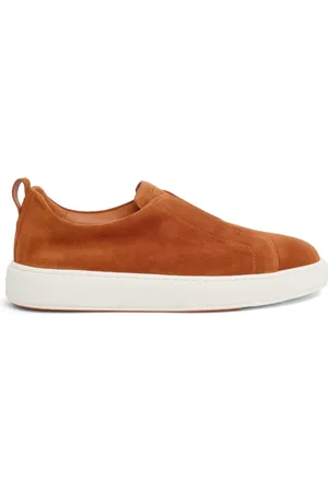 santoni Buty, Mężczyzna, Pomarańczowy, 41 1/2 EU, Skóra, Victory Wsuwane Sneakersy