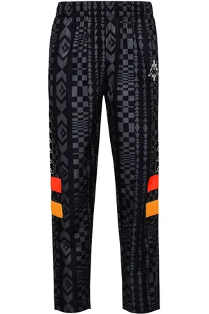 MARCELO BURLON Spodnie, Mężczyzna, Czarny, L, Poliester, Sportowe spodnie